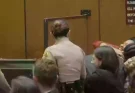 Emotional moment A$AP Rocky leaps behind court benches to Rihanna after verdict is read out during trial